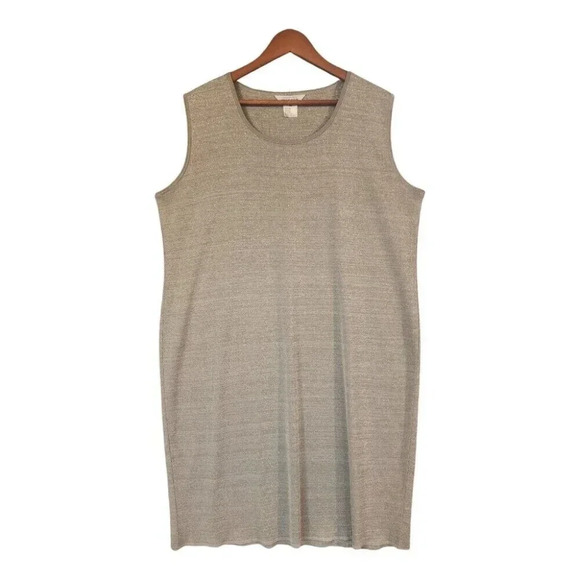New Misook Shimmer Dress Gray Sleeveless Crew Neck Pullover Women Size 3X - Picture 1 of 5